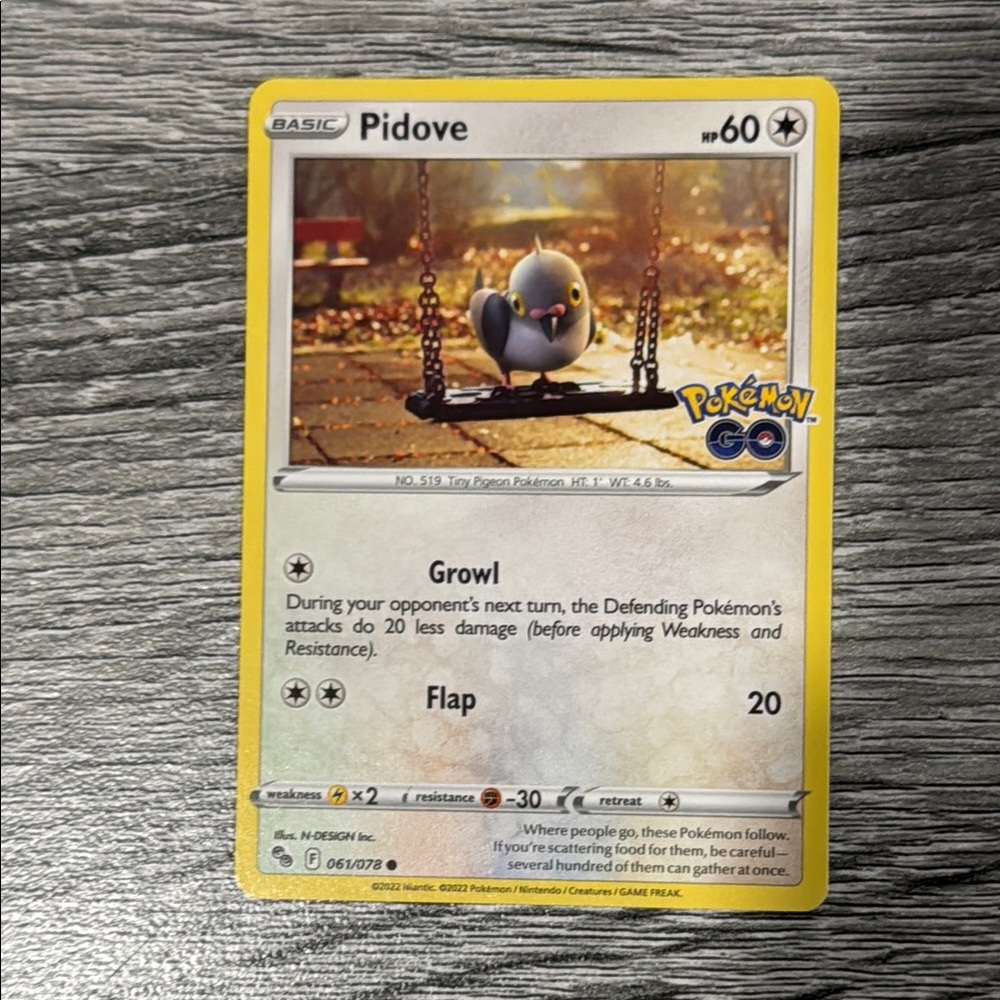 Pokémon | Go #061/78: Pidove (2022) - Collectible Trading Card